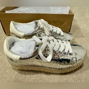 Steve Madden Metallic Silver Women's Sneakers
